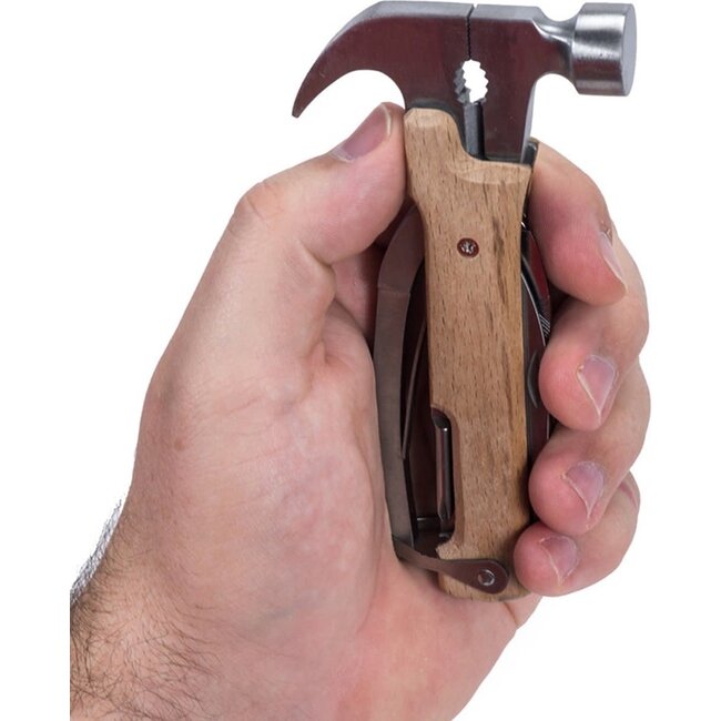 Kikkerland Houten Mini Gereedschappen Tool - Sleutelhanger (Zwart)