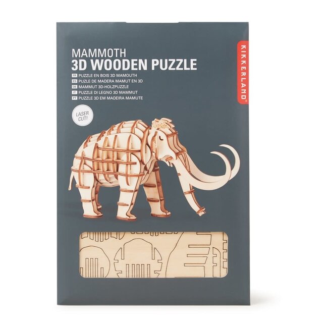 Kikkerland 3D Mammoet houten puzzel