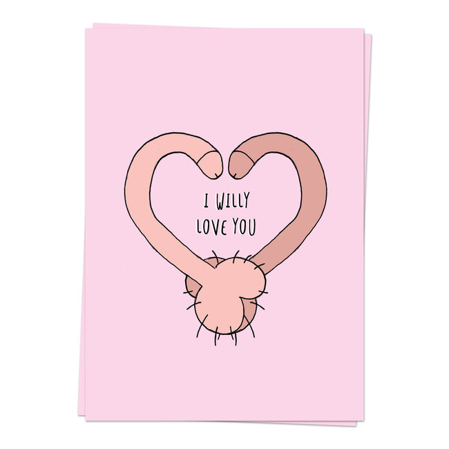 Wenskaart | I Willy love you