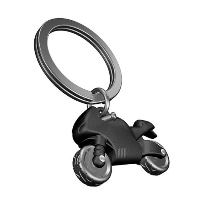 Sleutelhanger motor zwart matt finish