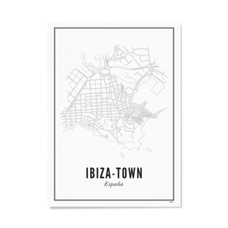 Wijck Ibiza stad - Poster A4