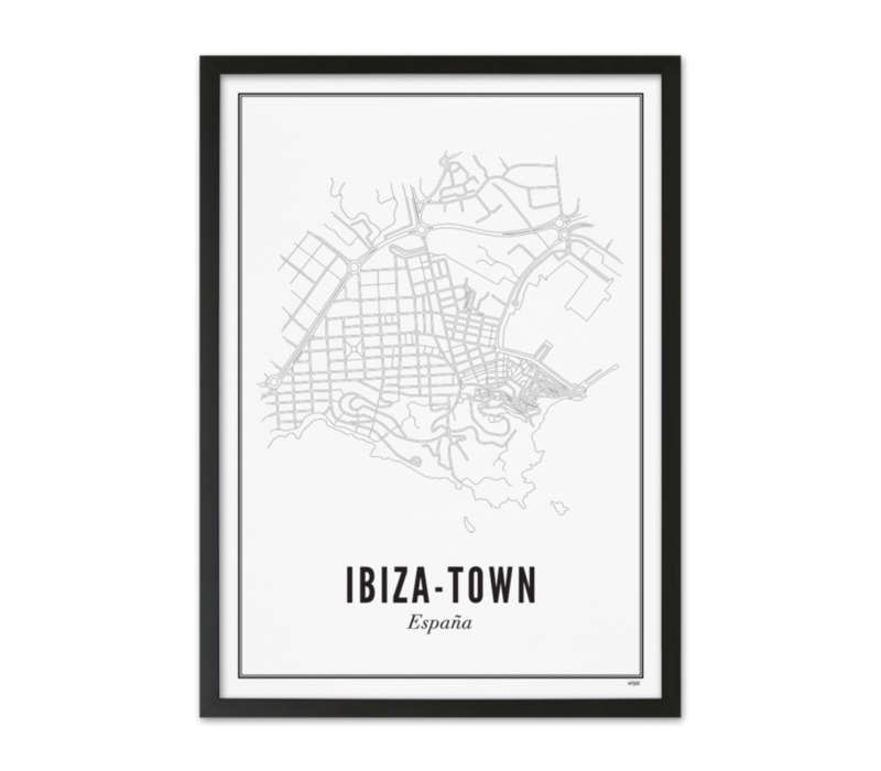 Ibiza stad - Poster A4