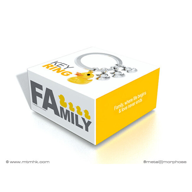 Sleutelhanger Eend met jonge eendjes