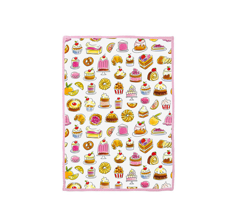 Even bijkletsen - Cake teatowel | Theedoek