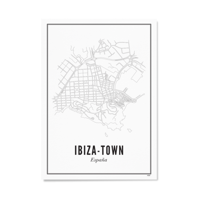 Wijck Ibiza-Town - Poster 30x40