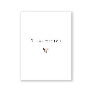 Eatmielies Kaart - I love your penis (pink)