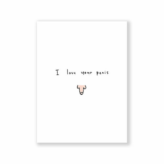 Eatmielies Kaart - I love your penis (pink)