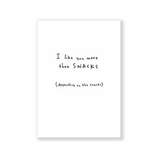 Eatmielies Kaart - I like you more than snacks