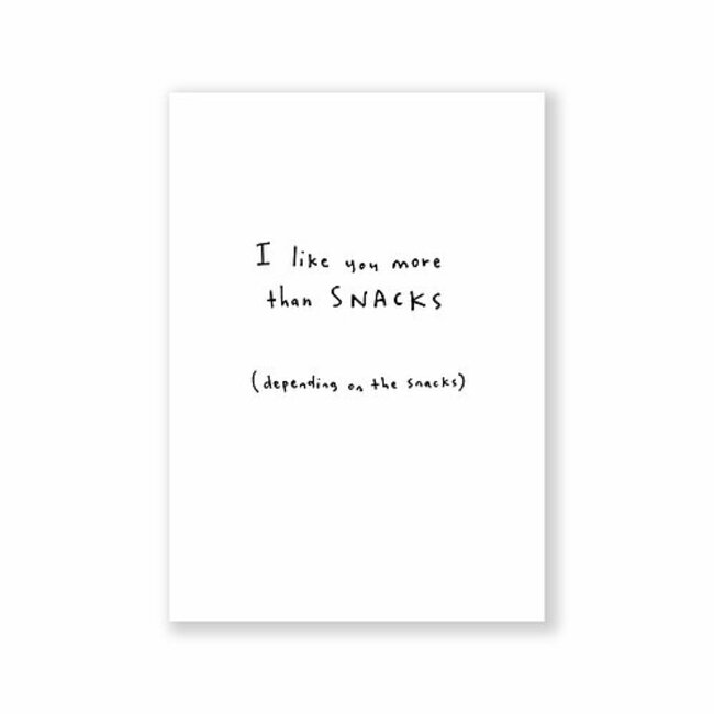 Eatmielies Kaart - I like you more than snacks