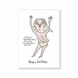 Eatmielies Kaart - Boobs blow in the wind Happy Bday
