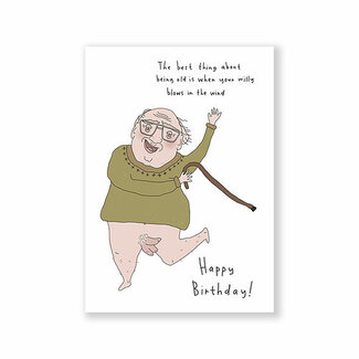 Eatmielies Kaart  - Willy blows in the wind Happy Bday
