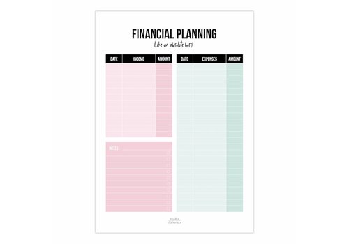 A5 Notitieblok - Financial Planning