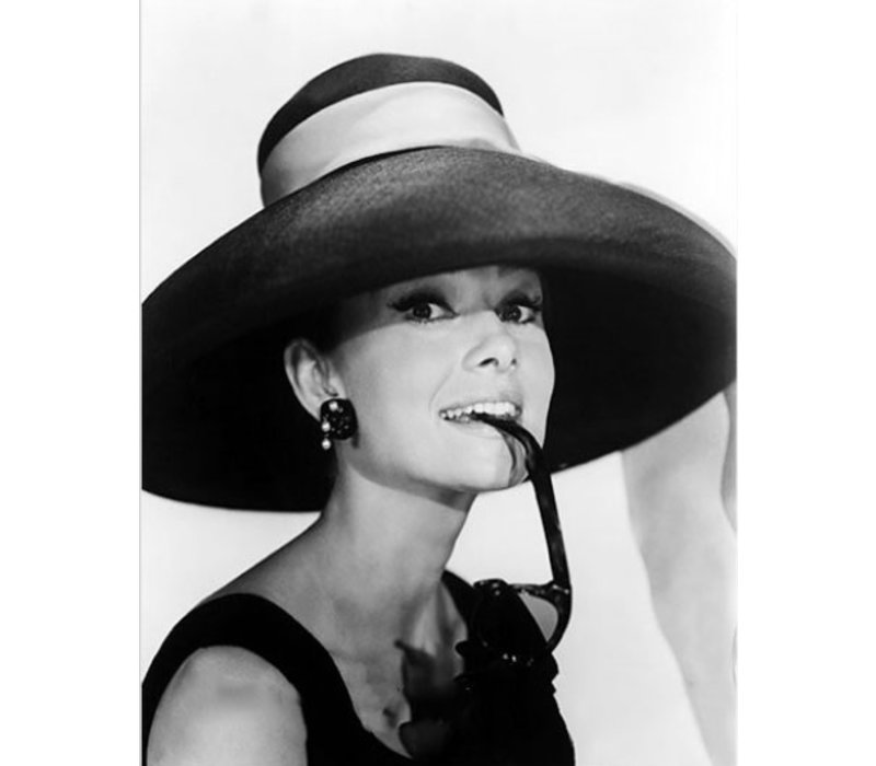 Poster Audrey Hepburn met hoed A3 - KKEC