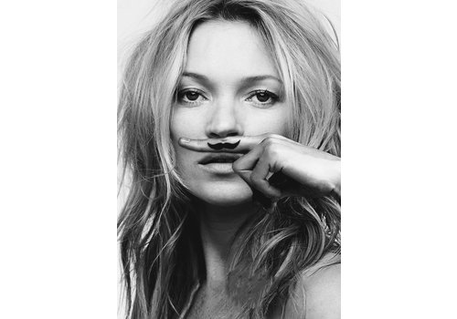 Poster Kate Moss Moustache A3