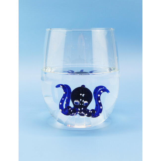 Waterglas met octopus