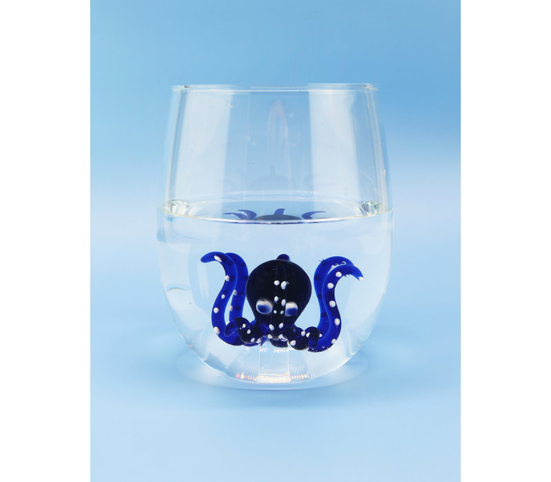 Waterglas met octopus