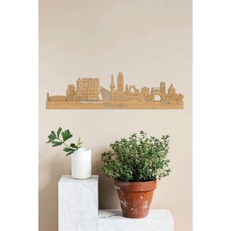 Cityshapes Detail skyline Rotterdam eiken 90cm