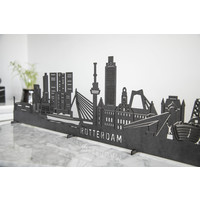 Detail skyline Rotterdam zwart MDF 60cm