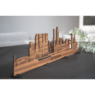 Cityshapes Detail skyline Rotterdam - noten 90cm