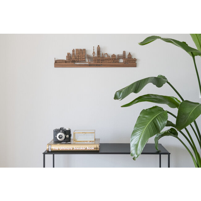 Cityshapes Detail skyline Rotterdam - noten 90cm