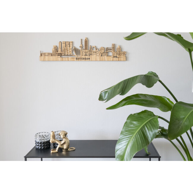 Cityshapes Detail skyline Rotterdam eiken 90cm