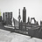 Uitgesneden skylines (hout-rvs)