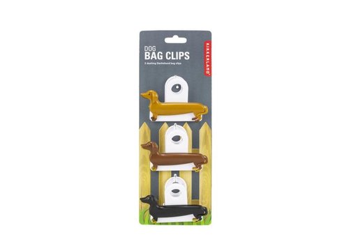 Kikkerland Dog Bag Clips | Teckel | Zakafsluiters