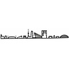 Cityshapes Skyline Rotterdam zwart mdf 60cm