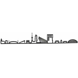 Cityshapes Skyline Rotterdam zwart mdf 60cm