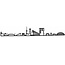 Cityshapes Skyline Rotterdam zwart mdf 60cm