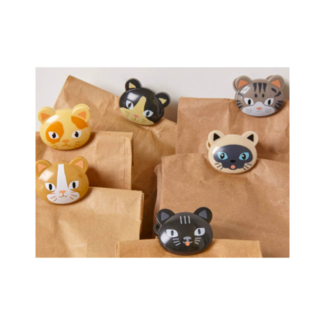 Kikkerland Zakafsluiters Katten | Zakafsluiter | Klemmetjes