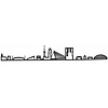 Cityshapes Skyline Rotterdam zwart mdf 130cm