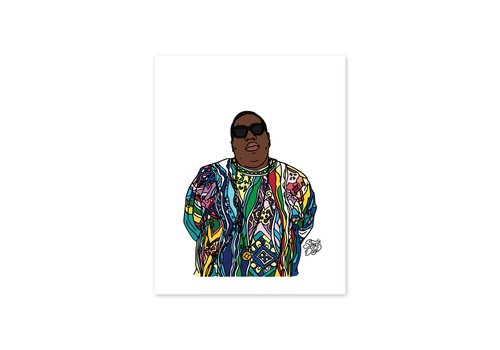 Slay all day Notorious B.I.G (Biggie) in Coogie | A4 Poster