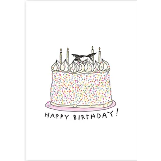 Eatmielies Cat stealing cake - Happy Birthday
