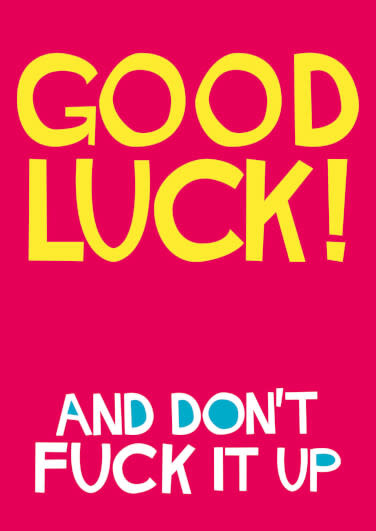 Good Luck And Don't F*ck It Up Iron On Patch - RuPaul's Drag Race Novelty Fuck Off