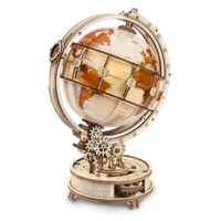3D Globe met licht | Houten Bouwpakket DIY