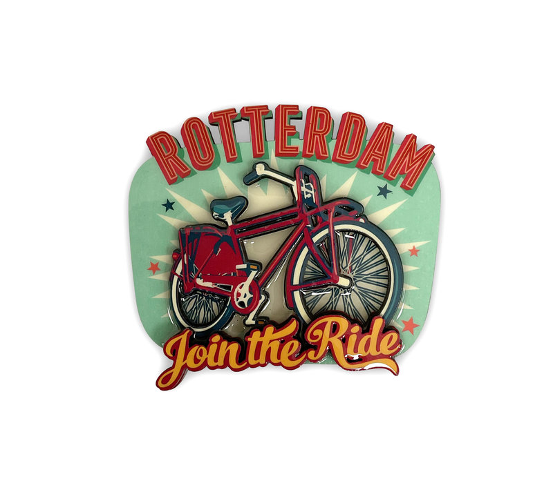 Magneet Rotterdam - Vintage bike (groen)