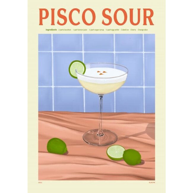 PSTR Studio Elin PK - Pisco Sour | 30x40cm