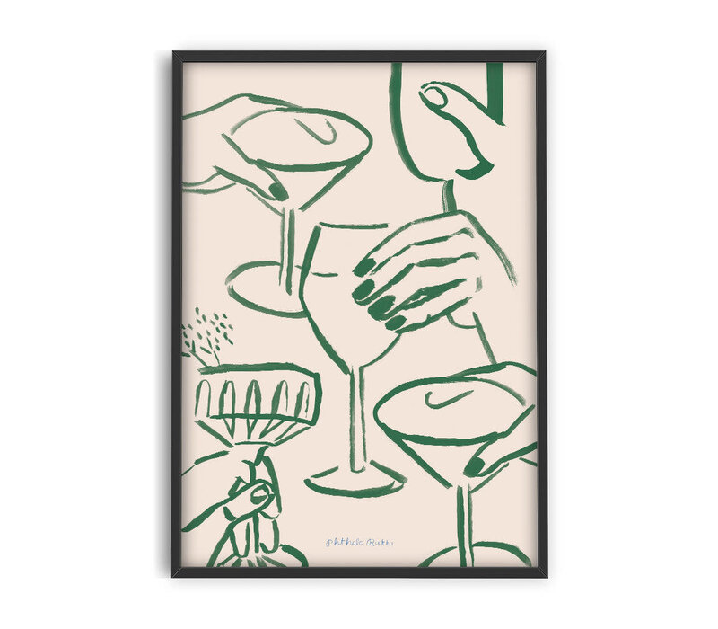 Phthalo Ruth - Cheers Green | Poster | Art Print | 30x40 cm