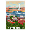 Louissons Rotterdam | Erasmusbrug (overview) | 30x20cm | Poster