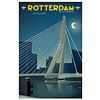 Louissons Rotterdam | Erasmusbrug (avond) | 60x40cm | Poster