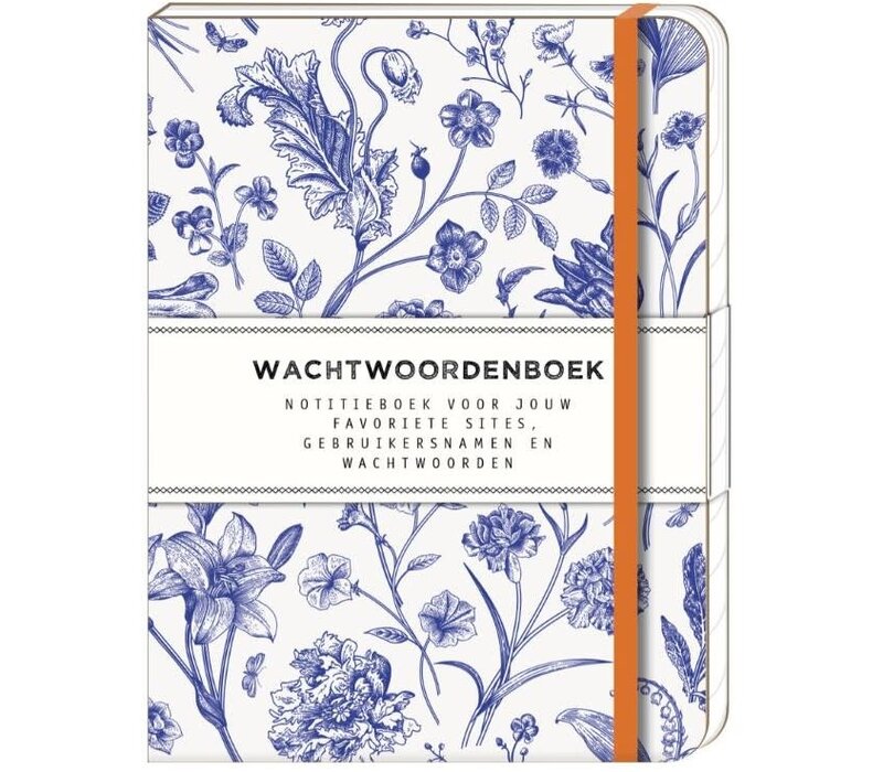 Wachtwoorden notitieboek- Dutch blue
