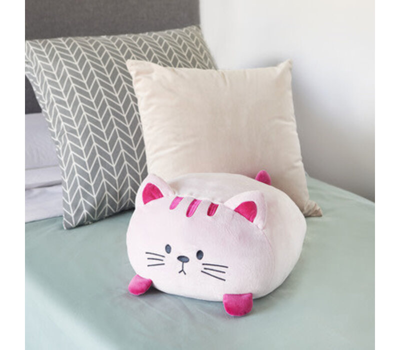 Cushion Sweet Kitty pink | Katten kussen | Pluche | Katten knuffel | Roze