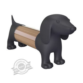 Balvi Teckel Toothpick Holder  | Cocktailprikkers |  Zwart