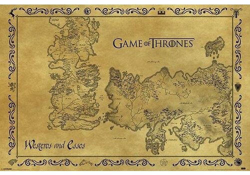 Game of Thrones - Antique Map