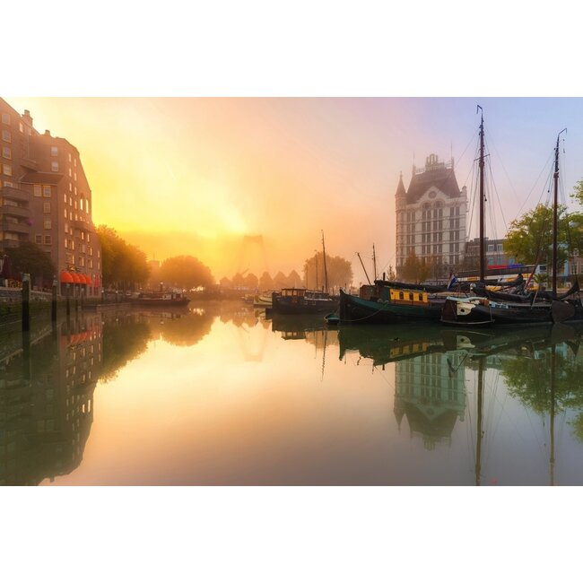 Oude Haven in de mist