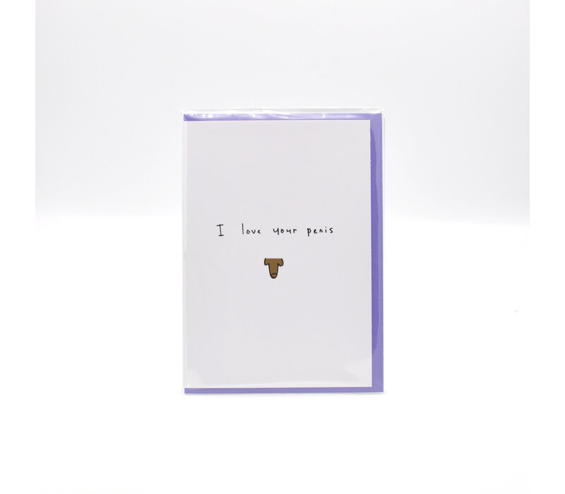 Kaart - I love your penis (brown)
