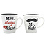 Set bekers -  Mr. Right & Mrs. Always right