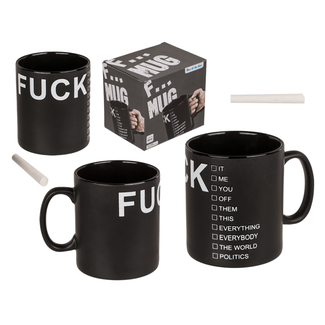 Fuck | Zwarte Koffie- en Theemok