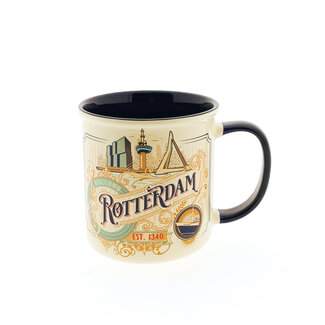 Rotterdam City Ornaments (wit) | Koffie- en Theemok